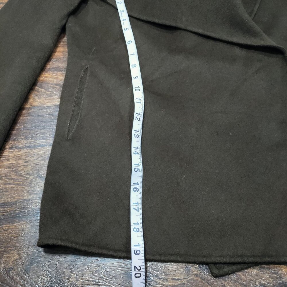 Joseph Brown Open Front Asymmetrical Cashmere Wool Lisa Jacket Women's Size M - Picture 13 of 14